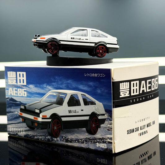 車の装飾 中央コントロール台の車載オブジェ 合金製車モデル AE86 ドリフト回転オブジェ 1:64スケールモデル