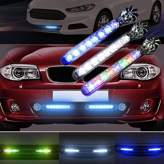 自動車用ライトアクセサリー｜1pac・風力発電式・LEDファンライト・2個セット・車・装飾用・ライト・アクセサリー・かっこいい